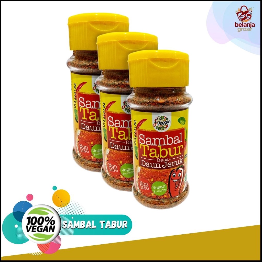 

Sambal pedas cabe bubuk daun jeruk DVeggie 40gr Sambel Tabur Pedes