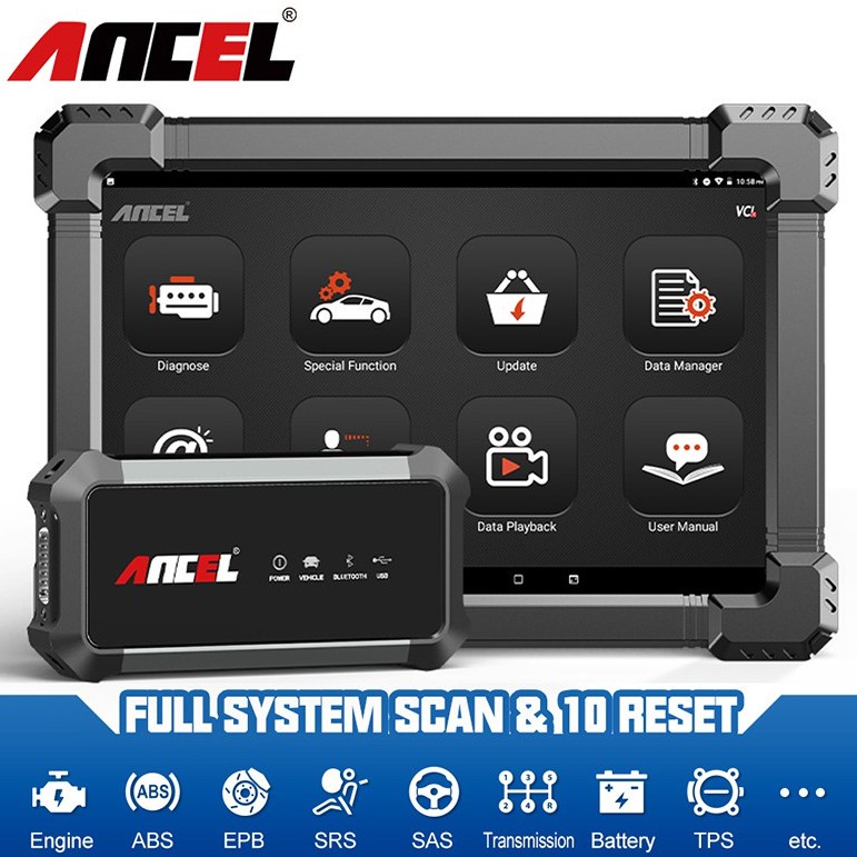 ANCEL X7 OE-Level Bluetooth Obd2 Scanner Car Scanner Odb2 Car Diagnostic Tool Obd Car Diagnostic Scanner With Hot Reset Functions/ECU Coding/Bi-directional Control/Key Programming Mobil Scanner Obd2 Alat Scanner Mobil