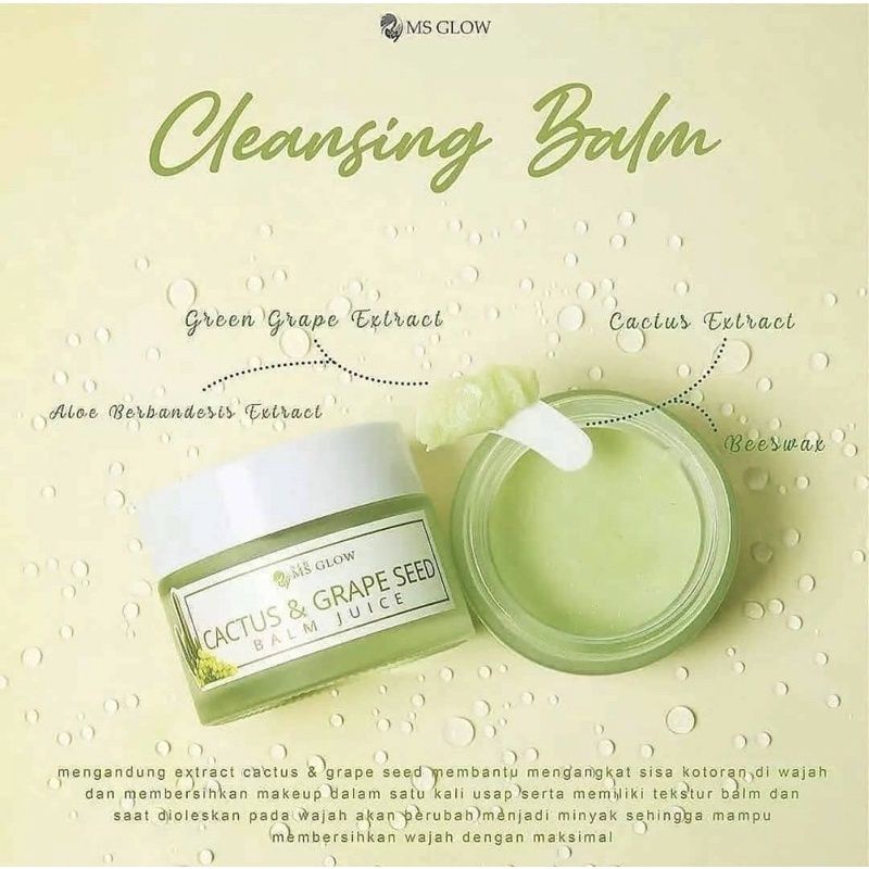 CACTUS & GRAPE SEED BALM JUICE MS GLOW,ORIGINAL,BPOM,ID RESMI/CACTUS & GRAPE SEED MS GLOW BALM JUICE