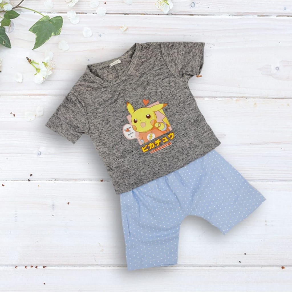 KAOS ANAK BAJU ANAK COWOK CEWEK CASUAL POKEMON UMUR 1 2 3