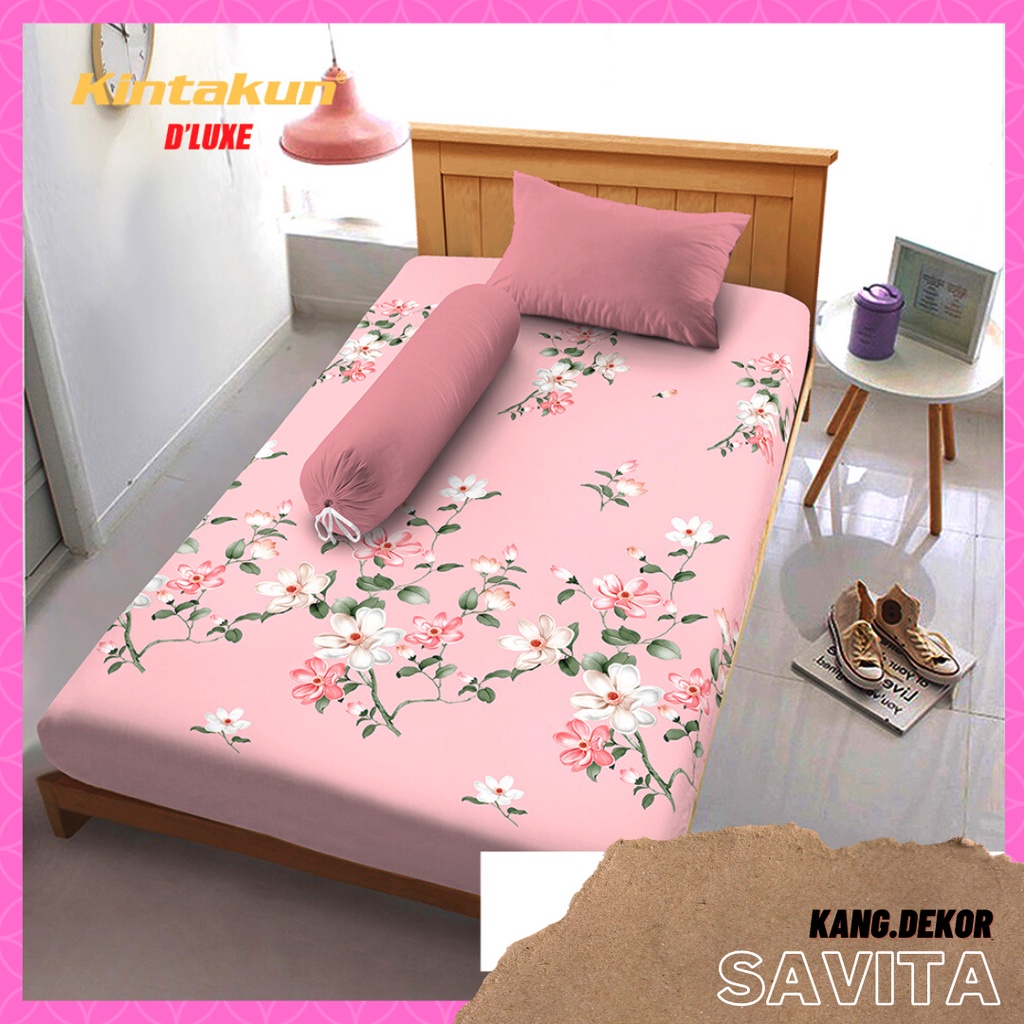 SPREI KINTAKUN D'LUXE MOTIF SAVITA 120x200 NO 3 SINGLE SEPREI CANTIK MURAH MOTIF TERBARU SEPRAI KAMAR TIDUR D’LUXE SEPREI AESTHETIC D LUXE KINTAKUN SEPRAI CANTIK SEPRE DLUXE PROMO ANTI LUNTUR MOTIF PLUS SARUNG BANTAL SPREI DEWASA ALAS KASUR SPREI ADEM