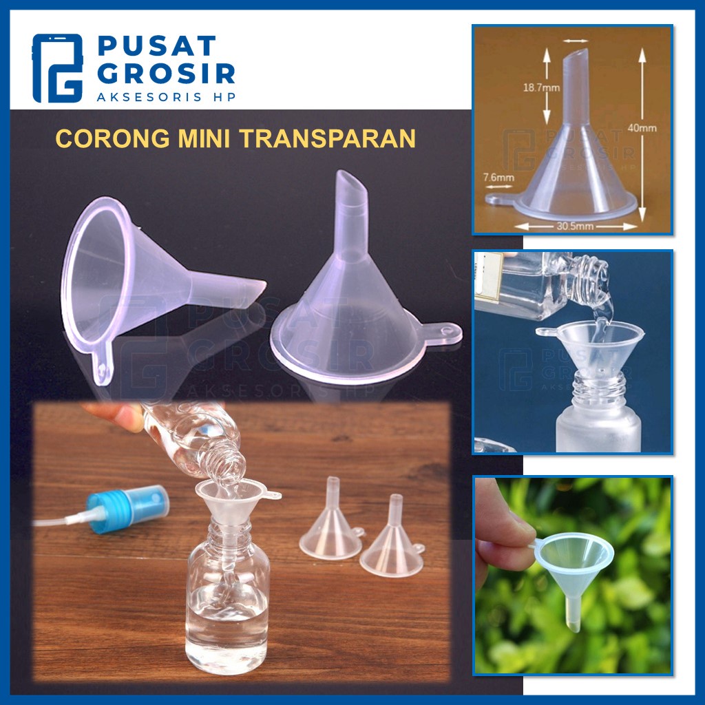 Jual Corong Mini Plastik Transparan Multifungsi Cocok Untuk Isi Ulang Parfum Botol Kecil Reffil