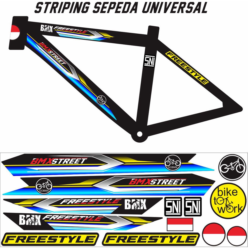 STRIPING STRIPING MOTIF SIMPLE STIKER VARIASI UNIVERSAL ALL SEPEDA MTB/SEPEDA BMX ALL / STICKER  SIM