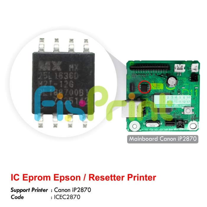 Jual IC Eprom Canon IP2870- IC Eeprom Reset Canon ip2870 Murah FPTS3274