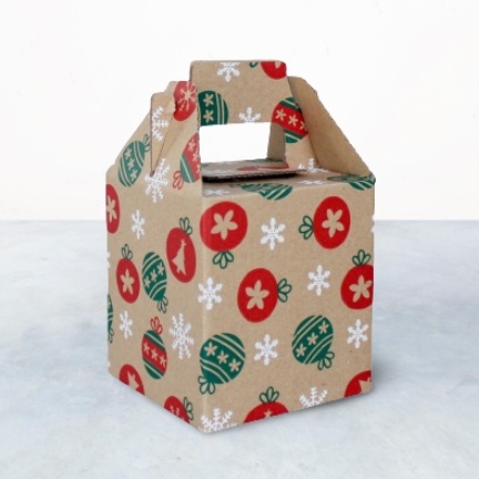 

KARDUS HAMPERS NATAL BOX PACKAGING DUS ISI 2 TOPLES 250GR DUS KUKER CHRISTMAS 12x12x12 cm (10 PCS)