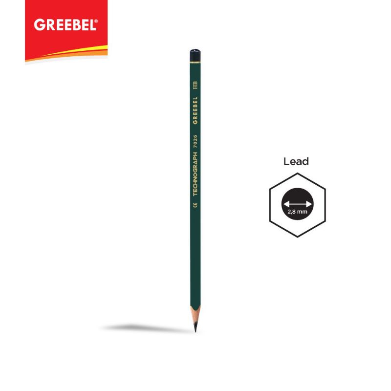 365 GREEBEL Pensil / Pencil HB Hexagonal 7026 (12pcs/set)