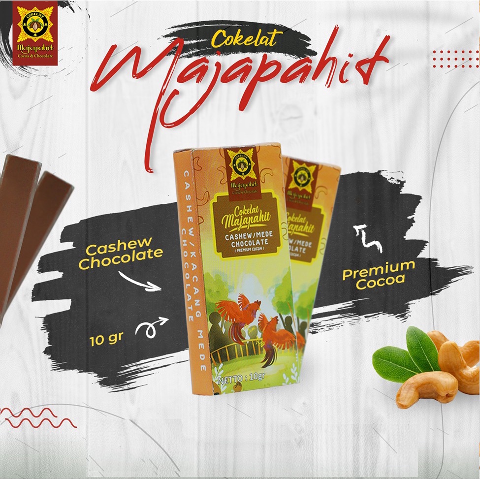 

Cokelat Batang/Cokelat Batangan/Coklat Batangan/Cokelat Murni Sehat/Cokelat Majapahit Batang 10 gr Mente/Mede