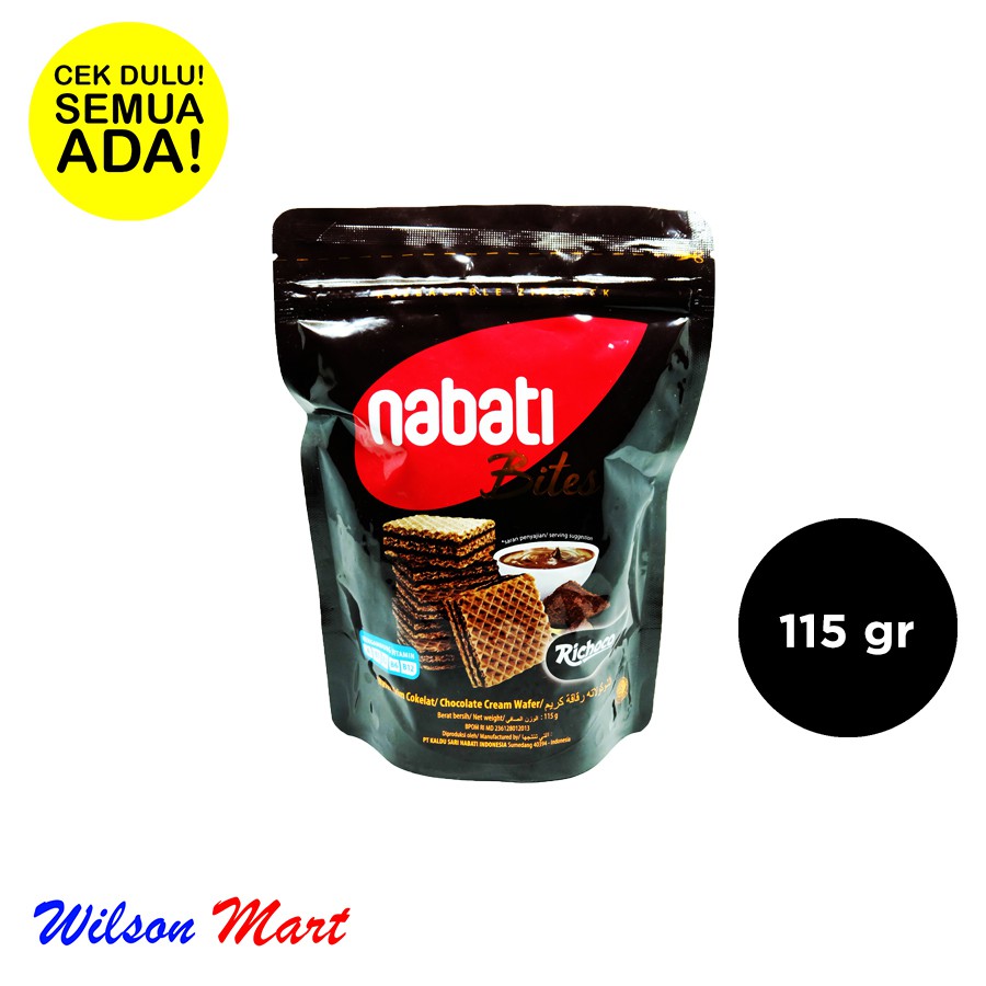 

RICHOCO NABATI BITES CHOCOLATE WAFER KRIM COKLAT 115 GRAM