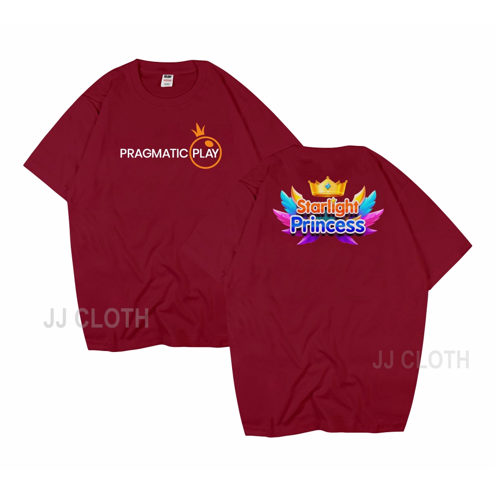 Tshirt Baju Kaos Distro Game Slot Pragmatic Play Starlight Princess / Kaos Distro Pria Wanita