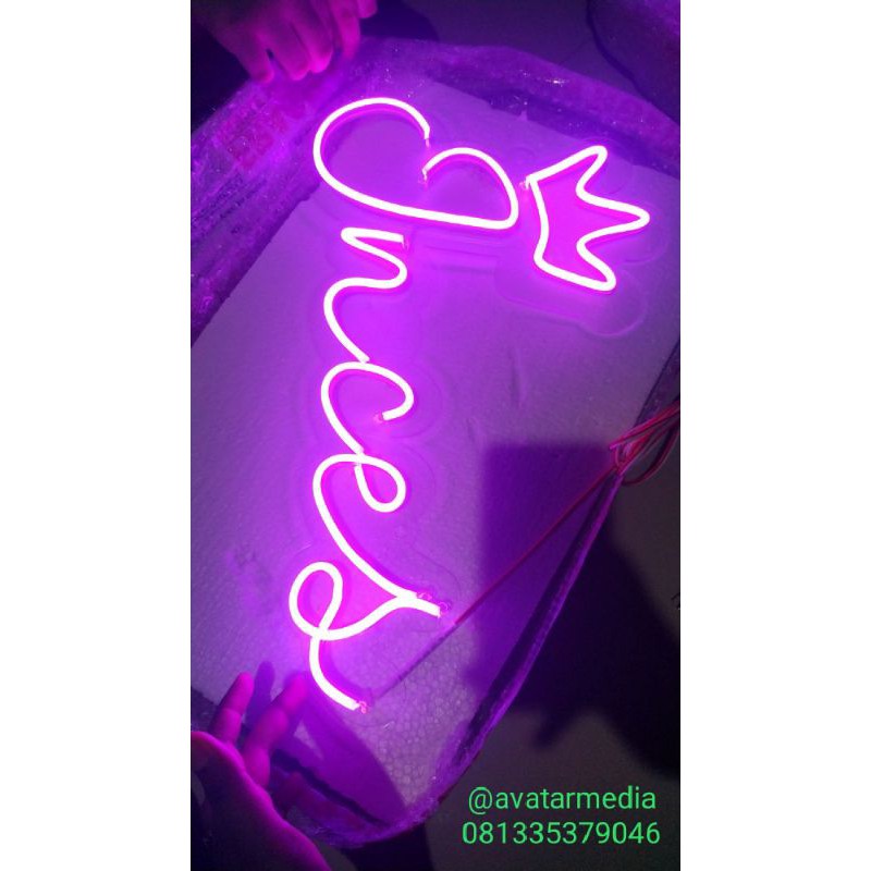 Neon Flex Sign Custom Perhuruf minim 5 huruf