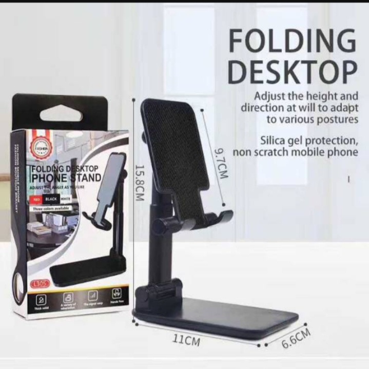 HORDER HD38   FOLDING DESKTOP PHONE STAND BLACK AND WHITE