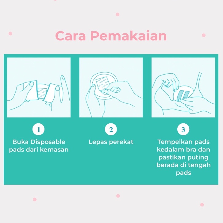 MOOIMOM Disposable Breast Pads Dry &amp; Comfortable - Penyerap ASI Sekali Pakai