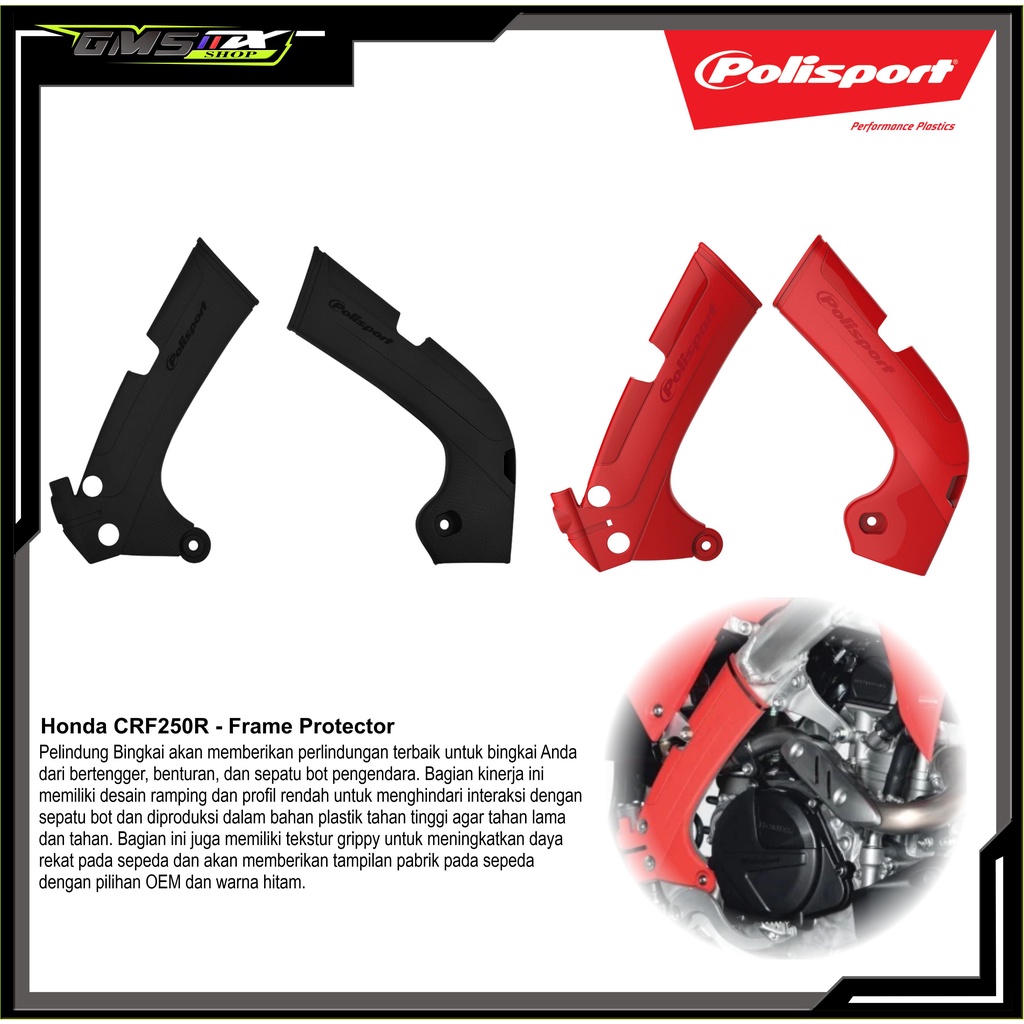 FRAME GUARD CRF 250R POLISPORT - COVER FRAME CRF 250R