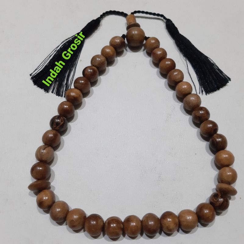 TASBIH KAYU GAHARU WANGI 33BUTIR 10MM 100% NATURAL