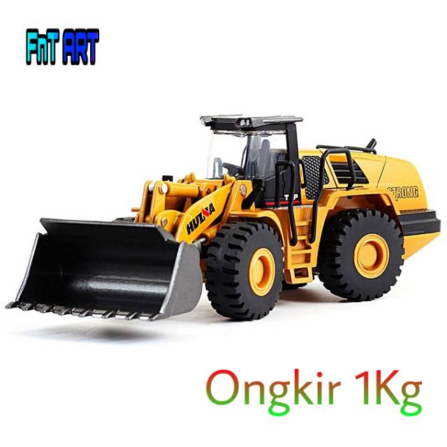 Huina Die-cast Truck Buldozer Miniatur excavator loader No RC