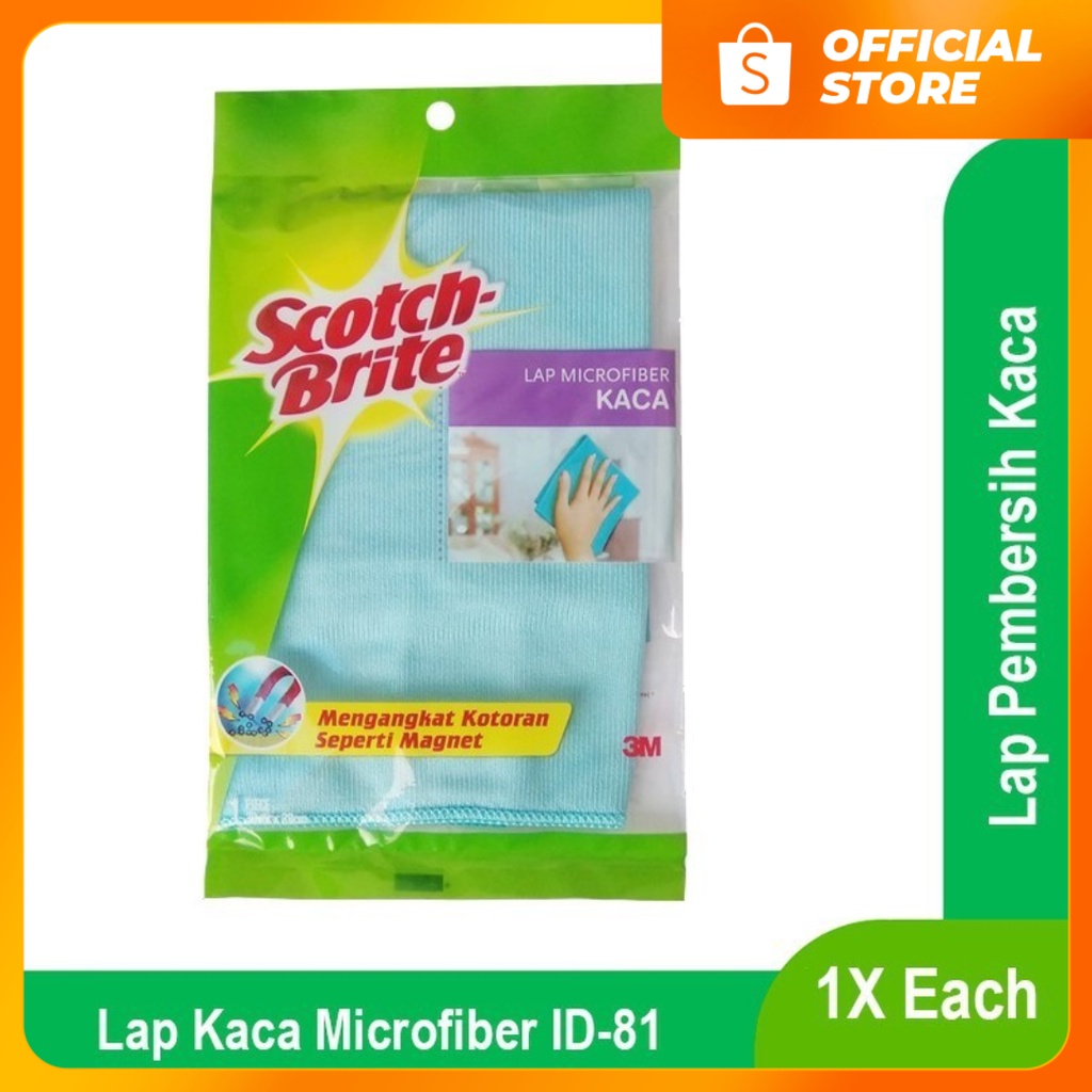 SCOTCH BRITE - Lap Kaca Microfiber Anti Gores | Kain Pembersih Kaca