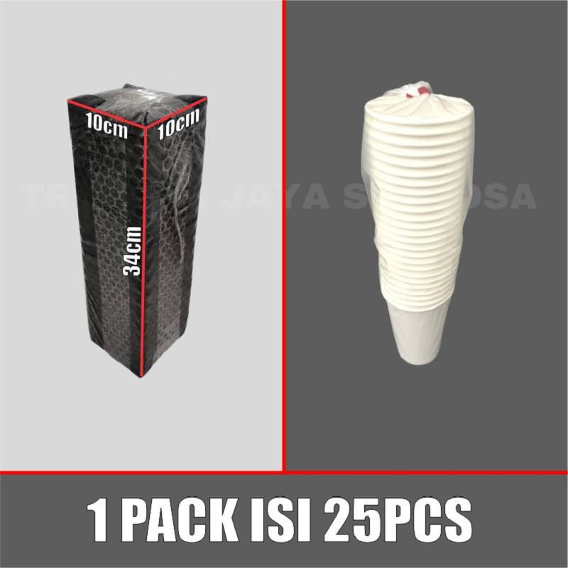 Paper Cup 16oz Pack 25pcs Gelas Kertas Kopi 480ml Coffee 16 Oz Murah Surabaya