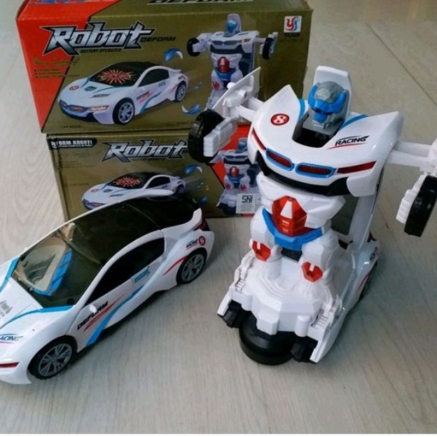 Jual Mainan Robot Transformer Berubah Otomatis Pakai Baterai Bisa Jalan ...