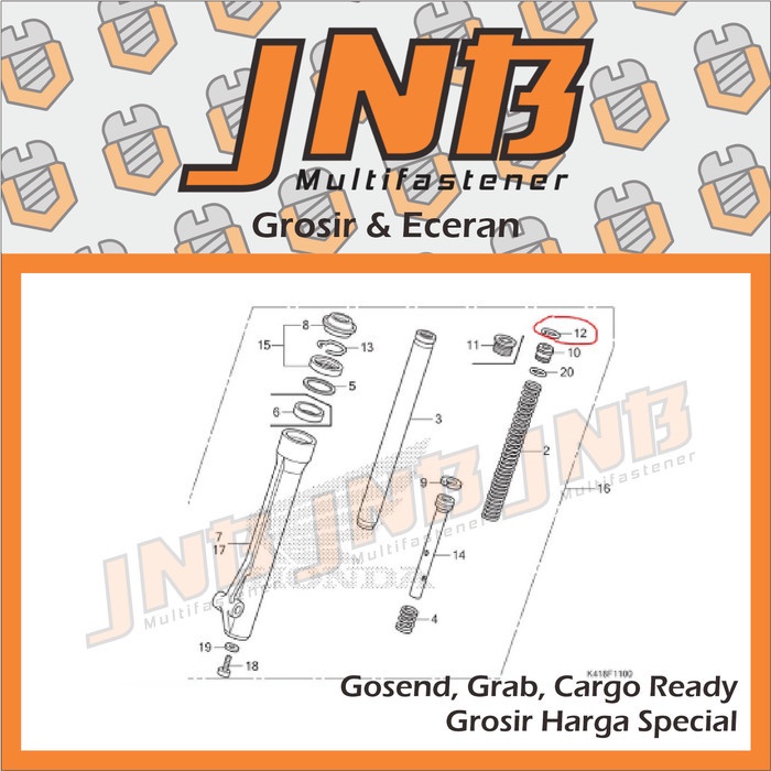 Spi Kawat Tutup Shock Breaker Depan Ring Stopper Honda KPH Grand Supra