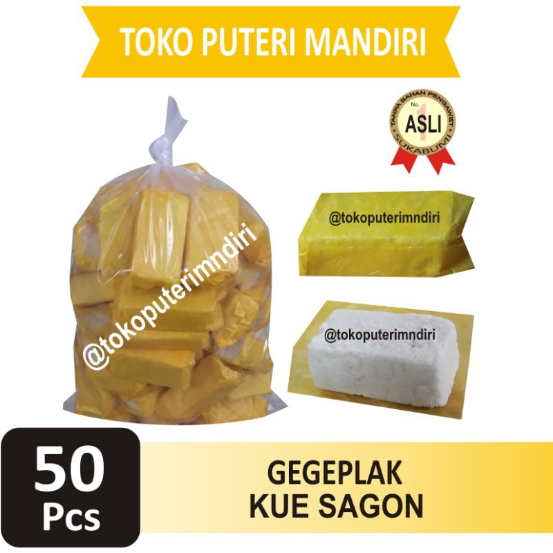 

Gegeplak / Kue Sagon Asli Sukabumi Pack isi 50 Pcs