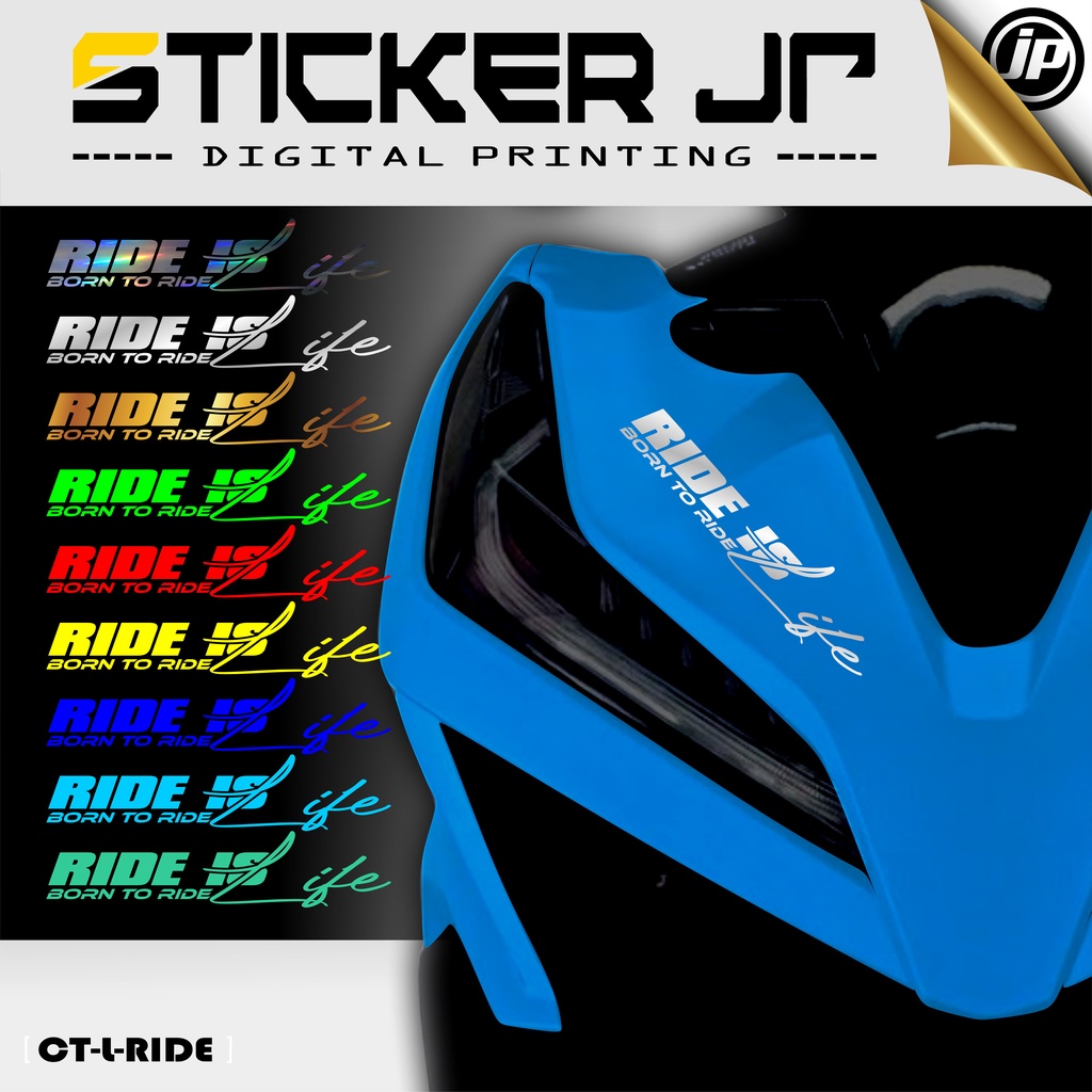 Jual Cutting Sticker RIDE - Stiker Lis Variasi Motor Signature Hologram ...
