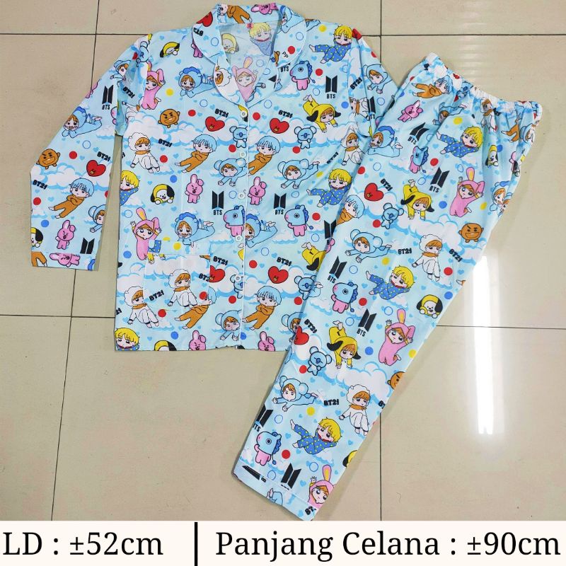 Piyama Wanita ABG Dewasa - Setelan Baju Tidur Perempuan BTS BT21 #PP01
