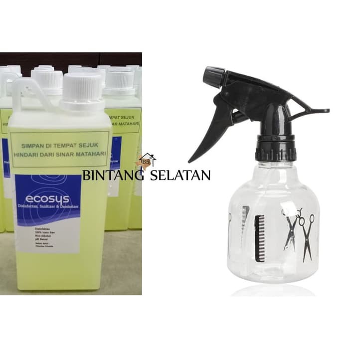 PAKET SANITIZER ECOSYS BPOM DESINFECTAN WITH BOTTLE SPAY EKONOMIS