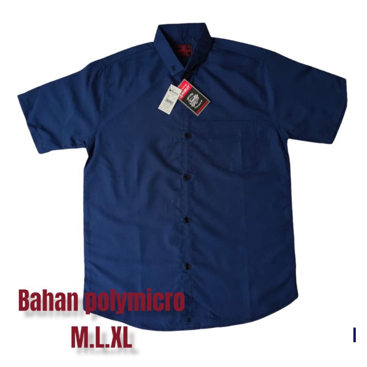 KEMEJA KANTOR NEVY POLOS LENGAN PANJANG DAN PENDEK