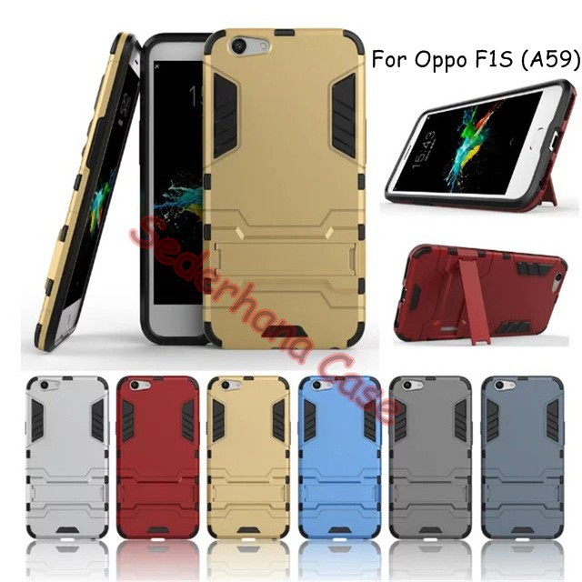 Jual Case Oppo F1S A59 Armor Rugged Robot Ironman Cover Backdoor Casing Diskon