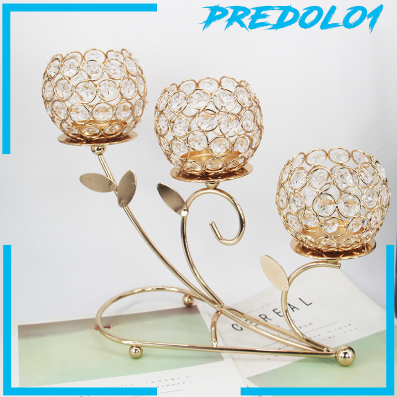 (Predolo1) Tempat Lilin Bentuk Candelabra Untuk Dekorasi Meja / Pernikahan / Rumah