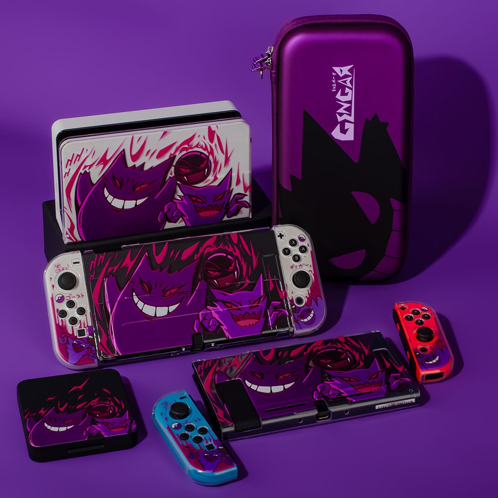 Case Pelindung Penyimpanan Konsol Game Nintendo Switch / Oled Tema Hantu Ungu