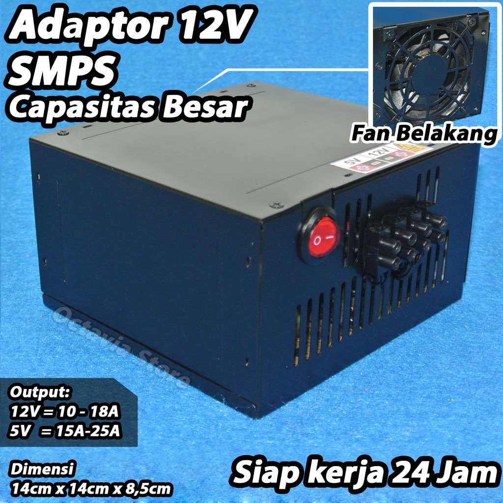 Adaptor power supply 12V 15A SMPS switching powersupply