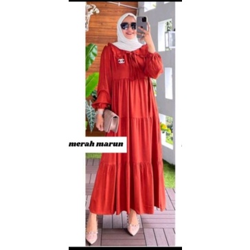 mididres sleting gamis susun rafle