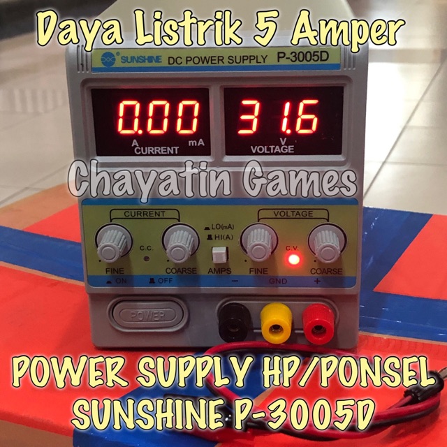 Power Supply HP Merk SUNSHINE Type P-3005D 5 Amper (DIGITAL)
