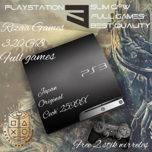 Ps Ps3 Slim Cfw 3gb Sony Playstation Cech 2500 Japan Void Free Ylod Shopee Indonesia