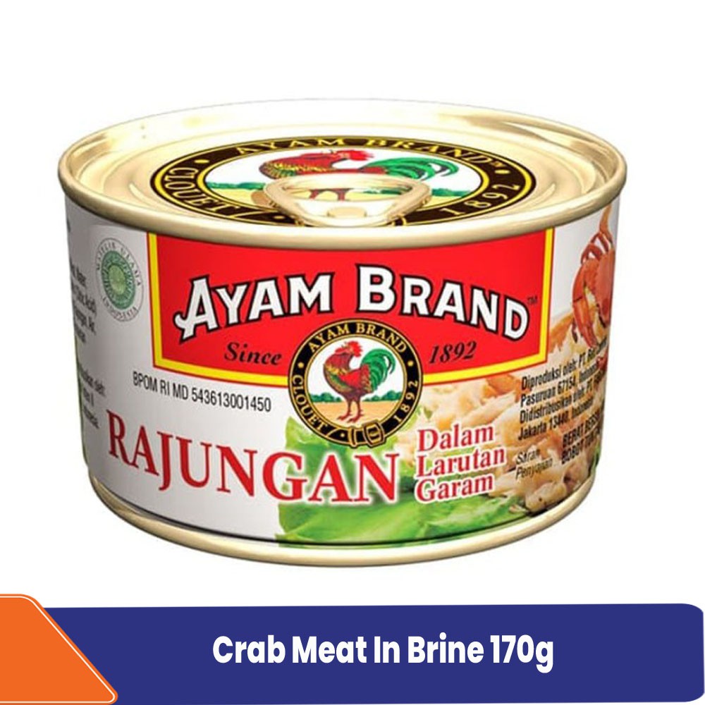 

Kepiting Rajungan Air Garam Ayam Brand 170g Crab Meat In Brine