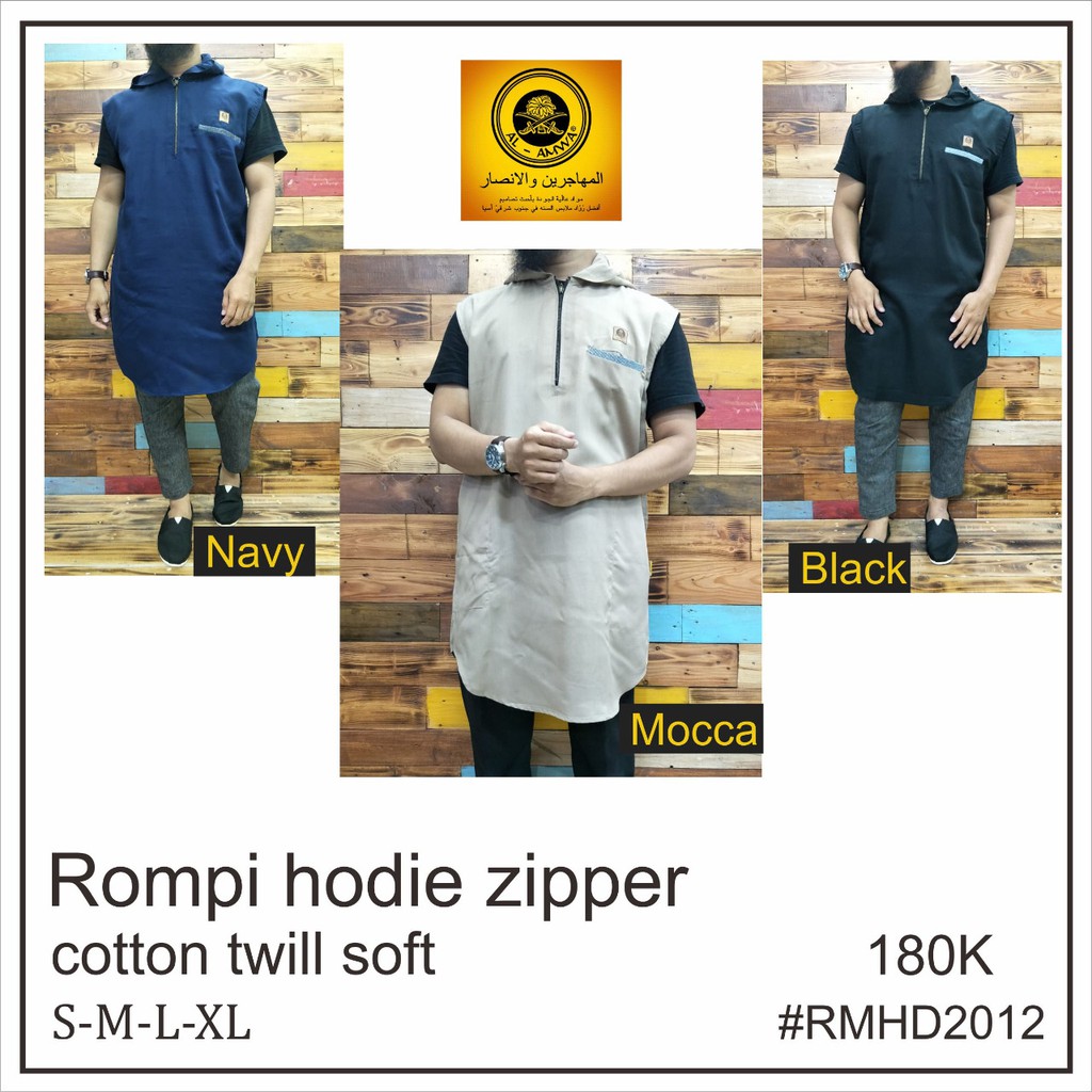 Rompi Shalat Hoodie / Busana Muslim Pria