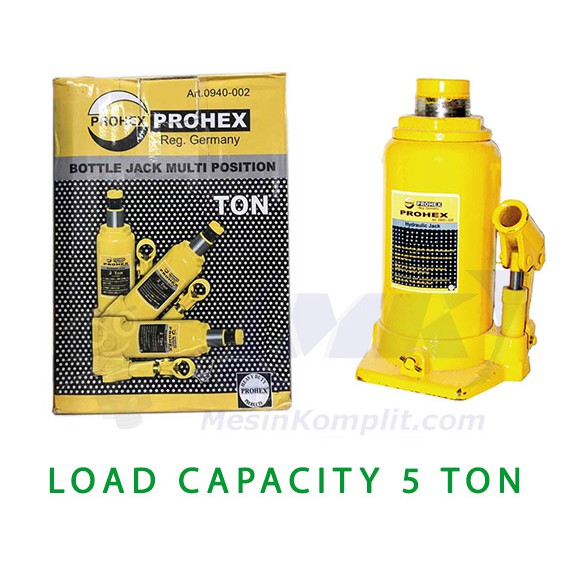 Dongkrak Botol Hidrolik 3 Posisi Prohex 5 Ton