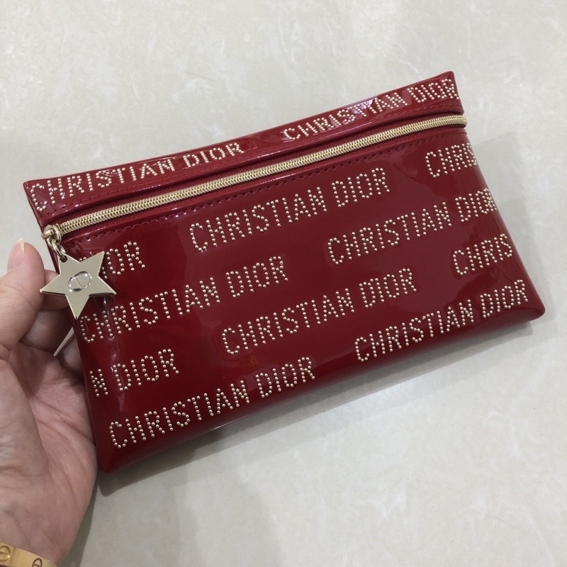 DIOR Pouch Red Studs