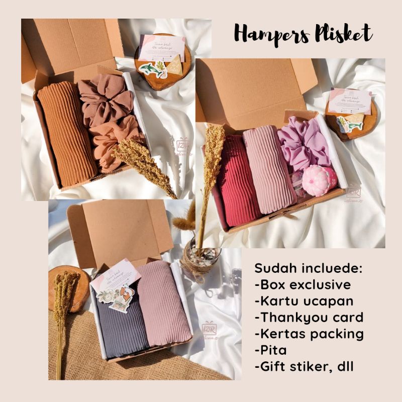 

Hampers Plisket | Hampers birthday | Hampers hijab | Hadiah ulang tahun | kado cwe | Gift box