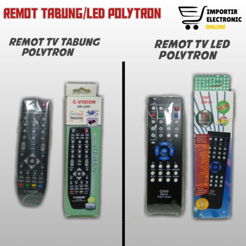 Remot / REMOTE TV Multi Universal Polytron /TABUNG /LCD/LED GNW GM-8+