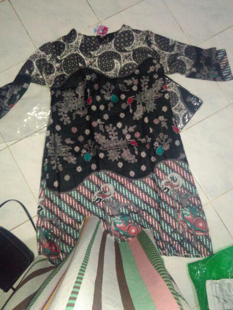 Tunik Sekar Jagat #3 Vania Abu Mono Kekinian Seragam Kerja Kantor Kondangan Murah Coklat Tunic Batik