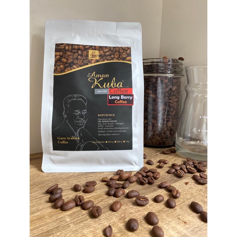 

kopi aceh arabica long berry 250g aman kuba gayo