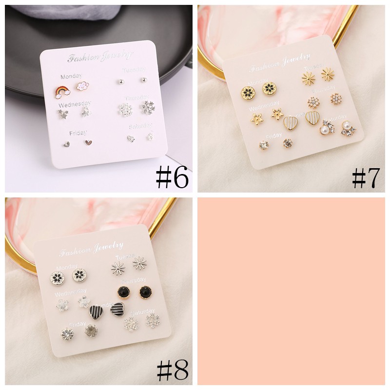 Set Anting Tusuk Simple Kreatif Gaya Korea untuk Wanita