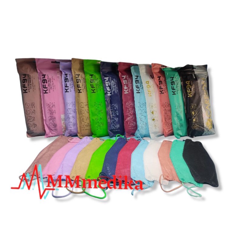 F 94 WARNA 4PLY TERBARU MASKER KF 94 KOREA (ISI 10PCS) KF94 MOUSON / KF94 WE MASK / KF94 CAREION