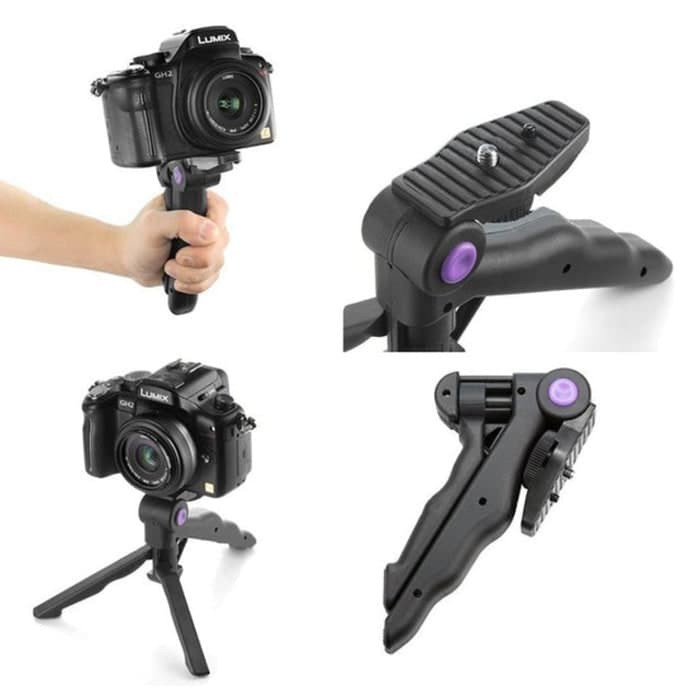 Tripod Mini Smile Drive 2 in 1 Free Holder Universal Camera Handphone