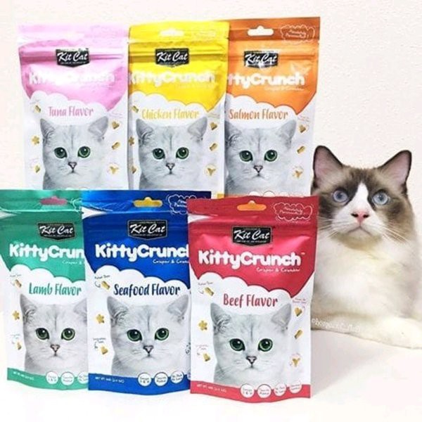 Kit Cat Kitty Crunch 60Gram - Snack Kucing/Jajanan kering