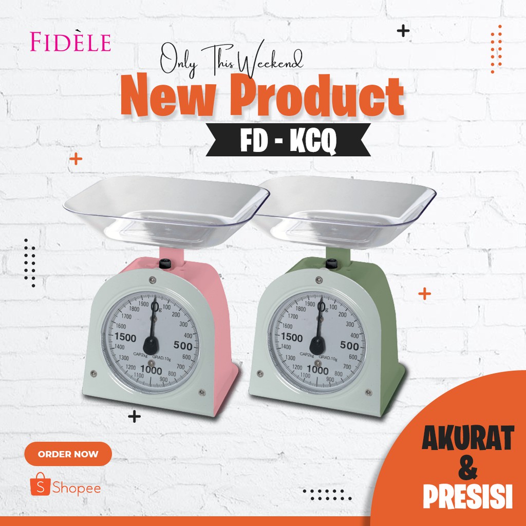 Timbangan Dapur Analog Stainless Kualitas Premium FIDELE Tipe KCQ