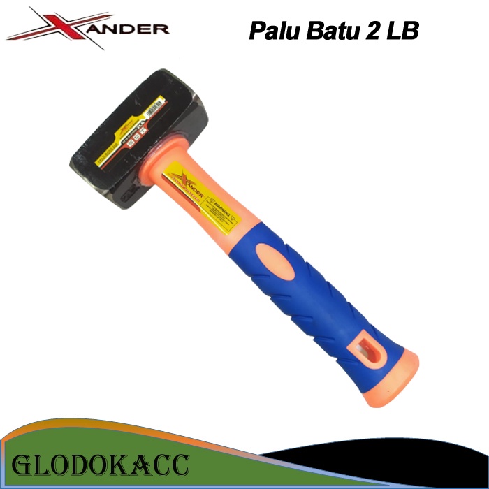 Palu Batu Bodem 2 LB Gg Karet Fiber Orange Xander Bobok Beton