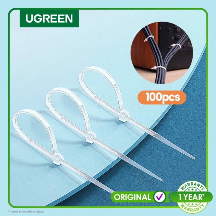 

READY Ugreen Cable Zip Ties 150x2,5mm 100pcs/Bag White-80109 BERMUTU